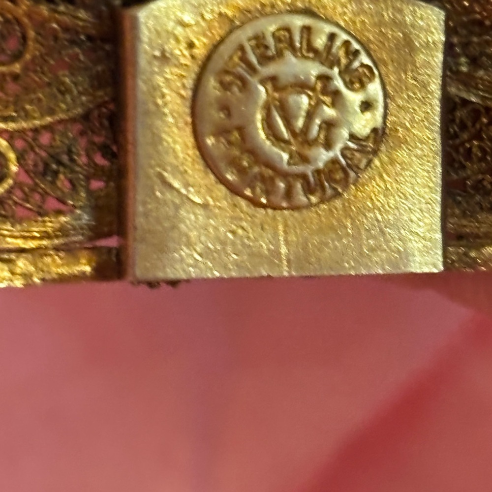 Vintage silver Portugal filagree bracelet
